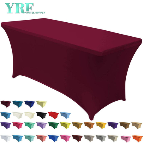 Vải thun co giãn kéo dài Bao phủ bàn Màu đỏ rượu vang 6ft / 72 "L x 30 " W x 30 "H Polyester cho bàn gấp