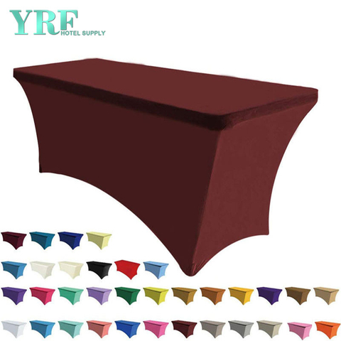 Tấm trải bàn bằng vải thun co giãn Oblong Màu nâu sáng 6ft / 72 "L x 30 " W x 30 "H Polyester cho bàn gấp