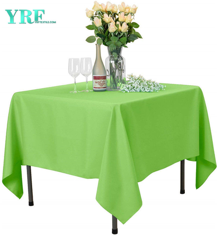 Vải bàn vuông Màu xanh lá cây Táo 54x54 inch Nguyên chất 100% Polyester không có nếp nhăn cho đám cưới
