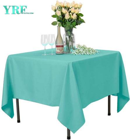 Bìa bàn ăn hình vuông Màu ngọc lam tinh khiết 54x54 inch Nguyên chất 100% Polyester không có nếp nhăn cho đám cưới
