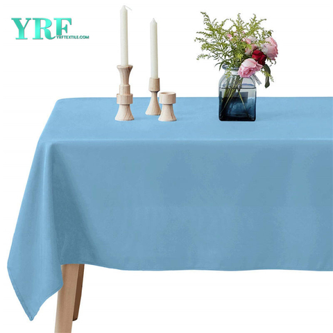 Khăn trải bàn dài Màu xanh nhạt 60x102 inch 100% Polyester nguyên chất không có nếp nhăn cho khách sạn