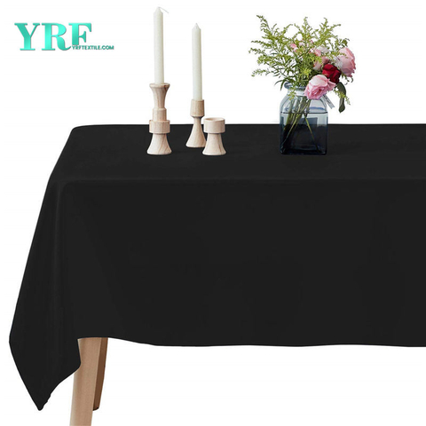 Vải bàn dài Màu đen tinh khiết 60x102 inch 100% Polyester không nhăn cho đám cưới