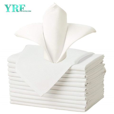 Khăn ăn tối Pure Ivory 17x17 "inch 100% Polyester có thể giặt và tái sử dụng cho các bữa tiệc