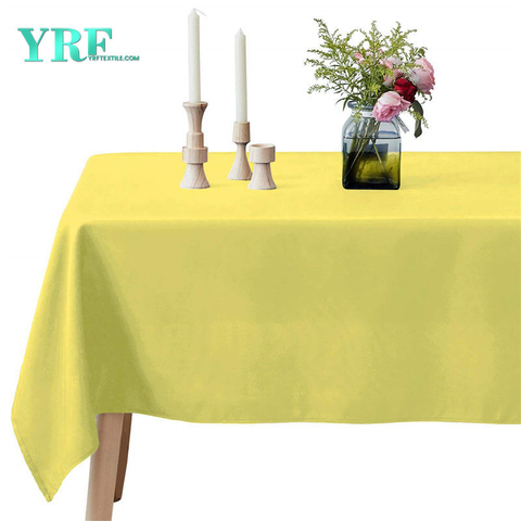Vải bàn dài Màu vàng tinh khiết 60x102 inch 100% Polyester không nhăn cho khách sạn