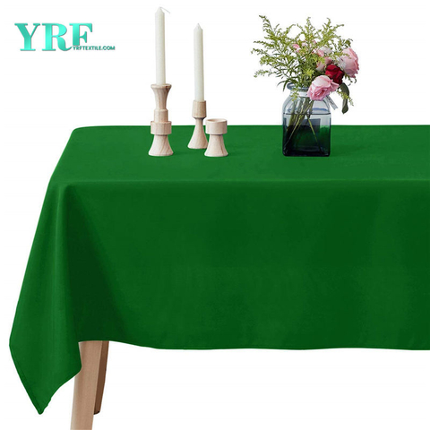 Khăn trải bàn thuôn dài Màu xanh lá cây 60x102 inch 100% Polyester nguyên chất không có nếp nhăn cho nhà hàng
