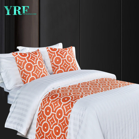 Căn hộ có giường King bằng sợi nhuộm Jacquard màu cam Cờ trang trí giường